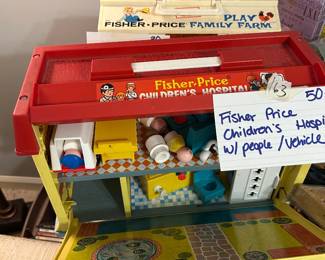 #163 Misc. - Mstr Fisher Price Children's Hospital w/people/Vehicle $ 50.00