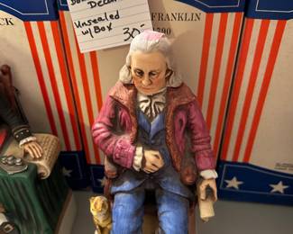 #84 Decanter's McCormick Ben Franklin Bourbon Decanter unsealed w/box $ 30.00