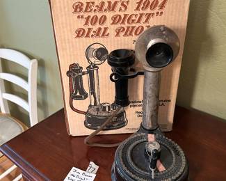 #97 Decanter's Jim Beam "100" Digit Dial Phone Decanter Sealed w/box $ 40.00
