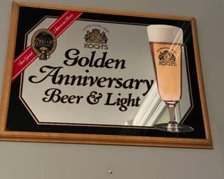 #53 Beer - SR Golden Anniversary Koch's Mirrored Beer Sign $ 25.00