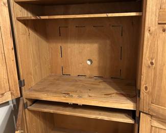 #146 Cabinet - BD1 Pine Desk Armoire w/pull-out tray w/4 doors and 2 shelves - You Move - 39Hx22Dx68T $ 75.00