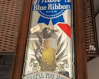 #210 Pabst blue ribbon mirror sign $40.00