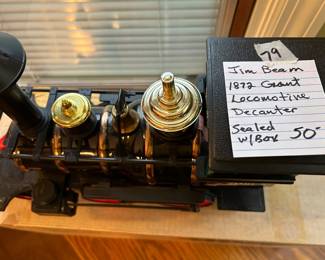 #79 Decanter's Jim Beam 1872 Grant Locomotive Decanter - sealed w/box $ 50.00