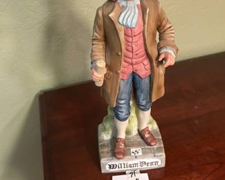 #71 Decanter's William Penn Ezra Brooks Decanter - Sealed $ 35.00
