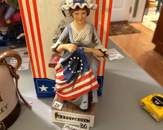 #80 Decanter's McCormick Betsy Ross Bourbon Decanter sealed w/box $ 25.00