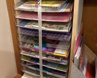#148 Misc. - BD1 Wood Cabinet w/10 Shelves w/paper $ 25.00