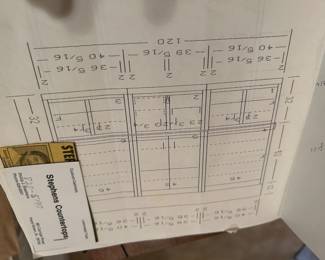 #46 Cabinet - LR Wood Hand-Crafted by Design Cabinet - 122" Wide 21"D x 32-85" Tall - consists of 3 pieces up Top and 1 solid piece top and bottom solid (unless you take molding off bottom) and You Move or Hire Movers - we will not help on this piece. Its great quality but heavy! $ 75.00