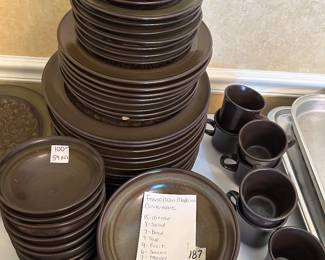 #187 Misc. - DR Franciscan Madeira China Set - Approx 59 pieces - Brown in color $ 100.00
