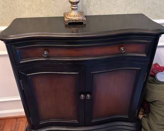#24 Hall-Entry Pulaski Furniture Wood Entry Cabinet - 33x11x34 - Has 2 doors, 1 shelf and 1 drawer $ 199.00