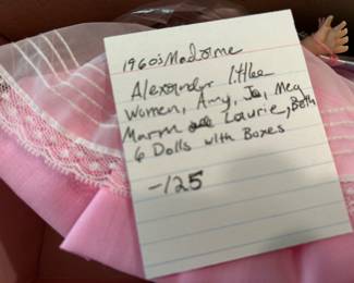 #192 Misc. - Mstr Set of 6 "Little Women" 1960s Madame Alexander Dolls - Sold as a group $ 125.00