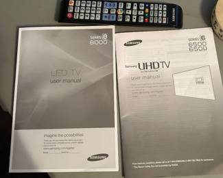 #58 TV - Den Samsung UHTV 4K with Manuals and Remotes - Hanging so you uninstall - 76" $ 300.00