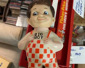 #165 Misc. - Mstr 9" Shoney Big Boy Bank - Plastic - Vintage $ 25.00