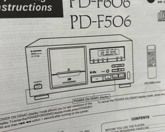 #200 elect mst Pioneer PDF606 Compact disc player $ 75.00