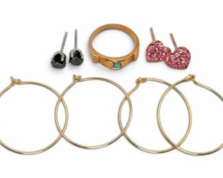 10k 14k Gold Earrings and Baby Ring 3.10g