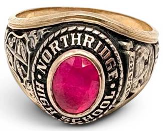 10k Gold Northridge High School 1975 Ring 6.81g