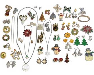 Christmas Brooches, Pins, More