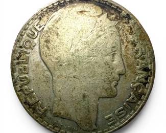 1934 French Third Republic 10 Francs Silver Coin 9.9g