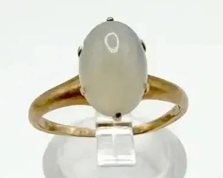 14k Gold Moonstone Ring, Size 7 2.64g