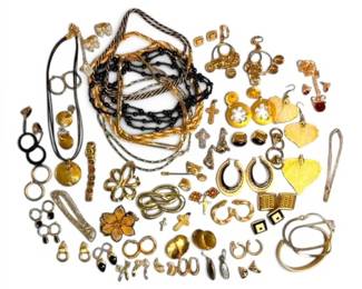 GoldToned Costume Jewelry Trifari, Monet, Napier, Lia Sophia, More
