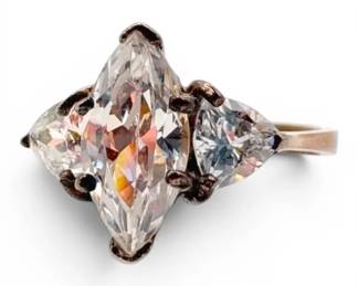 Sterling Silver Ring w Gemstones Size 10 3.63g