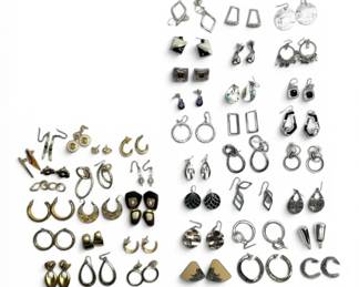 Gold SilverToned Earrings