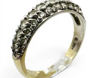 14k Gold Diamond Ring, Size 7 3.5g