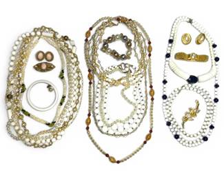 Faux Pearl Necklaces Including Napier, Avon, Monet