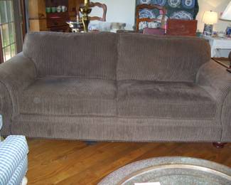 brown plush sorta corduroy sofa