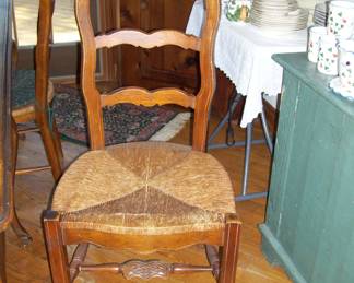 ladder back cane chairs