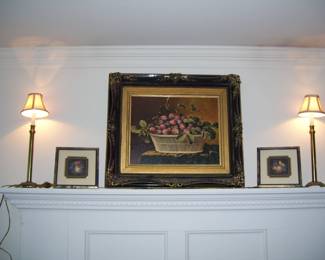 vtg brass lamps - art work
