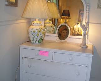 vtg dresser - fairy lamp - ceramic lamp