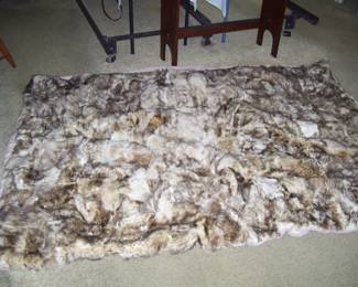real fur blanket/quilt