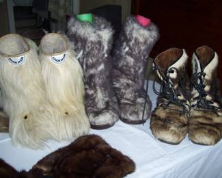 variety of womans fur boots