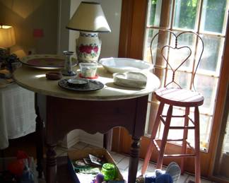 vtg bistro table - chair -etc