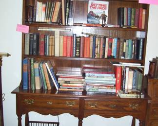 2 drawer bookcase - hardcover books