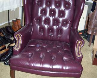 leather chesterfield wingback chair