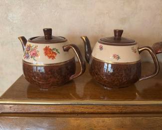 Arthur Wood Teapots from England.