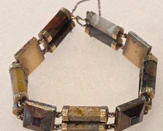 Very fine Antique Victorian Scottish Pebble Bracelet