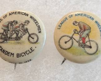 1890s American Wheelmen Pin Back Buttons Bicycles