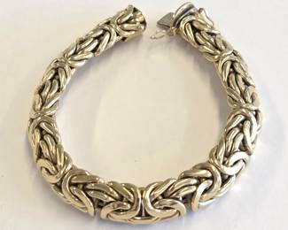 14 K Gold Italian Byzantine Link Bracelet 35 Grams