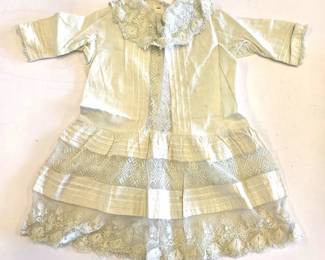 Vintage clothing. Flapper dresses, haute couture, childrens clothing, ostrich plume boa & fans