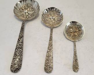 Kirk Repousse Sterling Silver Flatware and many other serving pieces