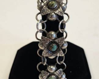 1940s Mexican Sterling Silver bracelet & many other pieces of sterling silver jewelry