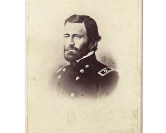 Civil War CDV of General Ulysses S. Grant. This is one of a collection of 31 Civil War Union Officer CDV (Carte de Visite) photographs in this auction that belonged to Edward Bunt Moore, who served in the 54th Regiment of the Ohio Volunteer Infantry, a Zouave unit created in October, 1861. Moore was mustered into the Regiment on October 15, 1861 and served until January 4, 1865 with the ranks of Sergeant, 1st Sergeant, 1st Lieutenant and Captain. The Regiment fought at the battles of Shiloh and Vicksburg and served under General Sherman for nearly the entire Civil War, including his "March to the Sea" and the Battle of Atlanta.