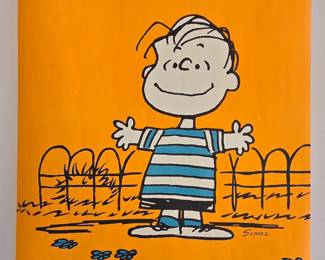 1960s Springbok Peanuts Day Glo Posters Snoopy Linus & Charlie Brown
