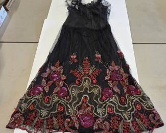 Vintage clothing. Flapper dresses, haute couture, childrens clothing, ostrich plume boa & fans