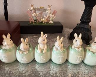 Easter Bunny Egg Figurines