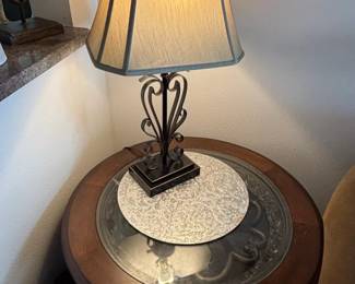 Pottery Barn Sabina Wrought Iron Rustic Scrolls Table Lamp