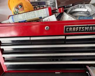 Craftsman Drawer Rolling Tool Chest with Assorted Hardware and Automotive Bulbs