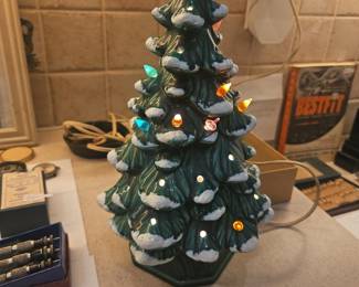 Shorter vintage ceramic Christmas tree $25